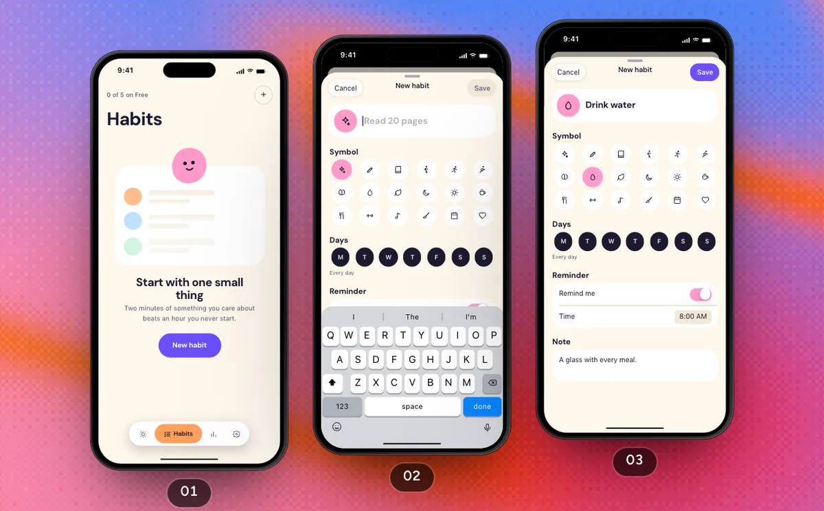 Start A Habit, a SwiftPieces Pro flow