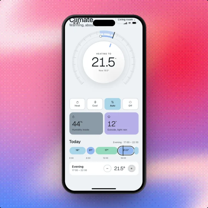 Climate, a Swift Pieces Pro screen
