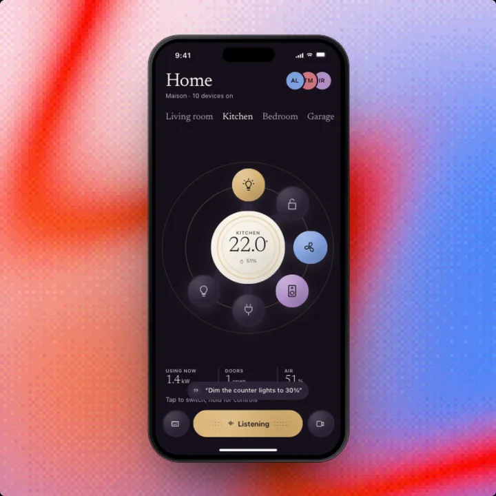 Home, a Swift Pieces Pro screen