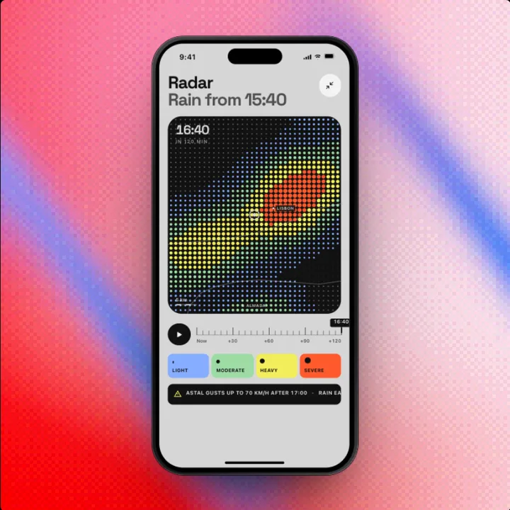 Radar, a Swift Pieces Pro screen