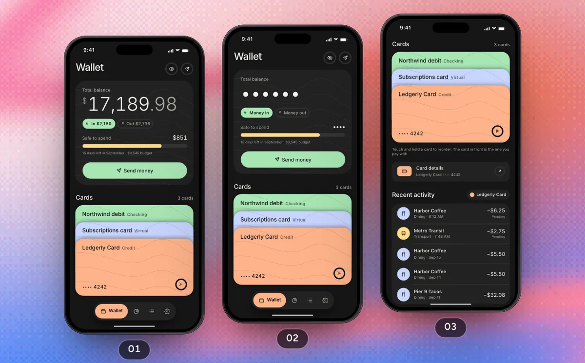 Cards And Budgets, a SwiftPieces Pro flow