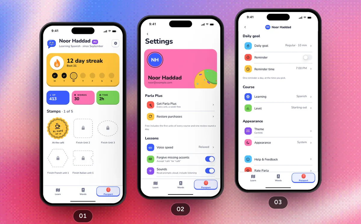 Profile And Settings, a SwiftPieces Pro flow