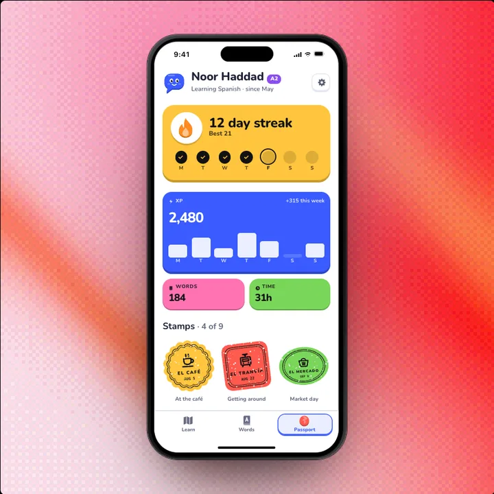 Passport, a Swift Pieces Pro screen