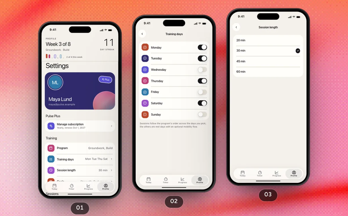 Profile And Settings, a SwiftPieces Pro flow