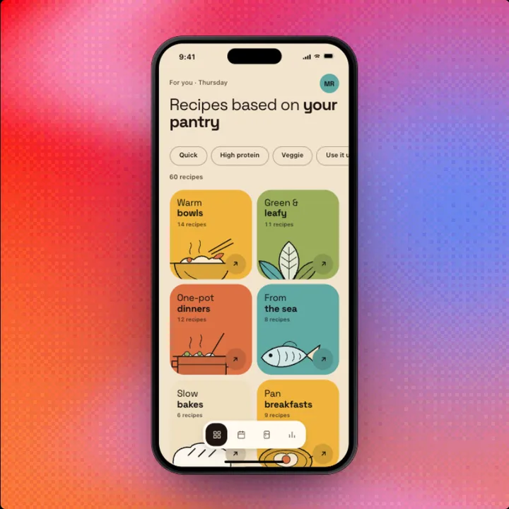 Recipes, a Swift Pieces Pro screen