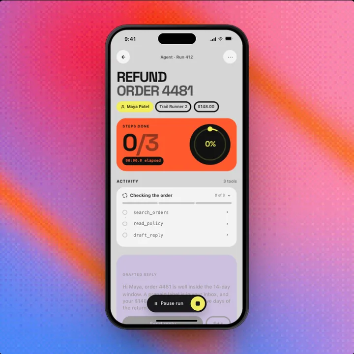 Agent Task, a Swift Pieces Pro screen