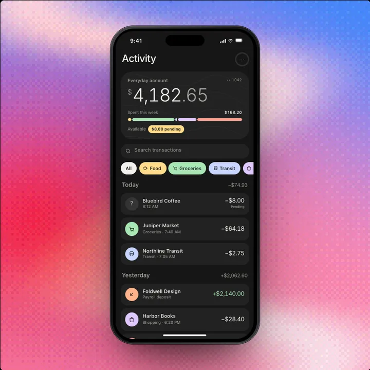 Activity, a Swift Pieces Pro screen