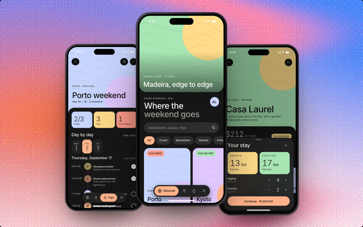 Travel App, a Swift Pieces Pro template