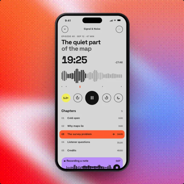 Podcast Player, a Swift Pieces Pro screen